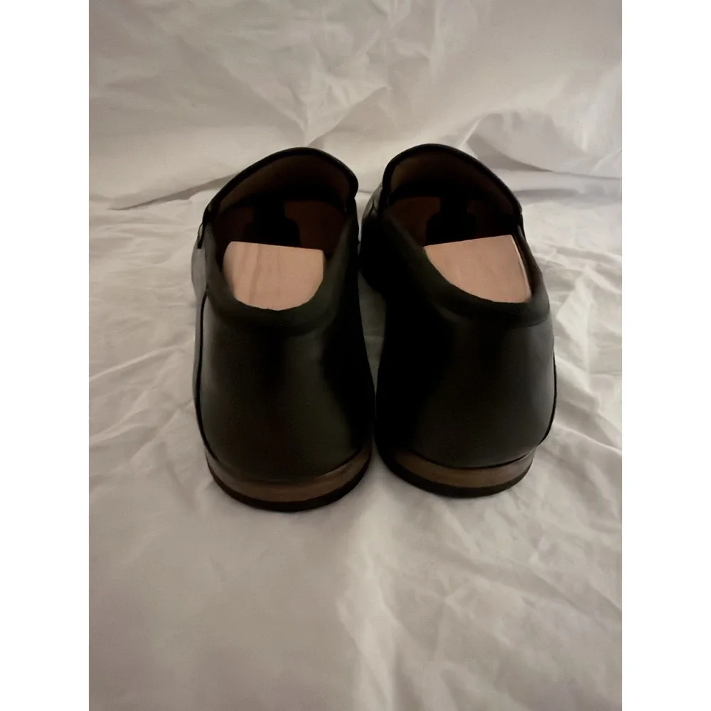 M.GEMI Men's Black Leather Loafers - EU 41 (US 8)